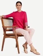 Women's Printed Straight Cotton Short Kurti - Image 2