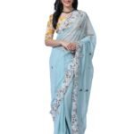 Embroidered Saree with Blouse Piece