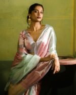 Women Handloom Tissue Silk Saree - Image 7