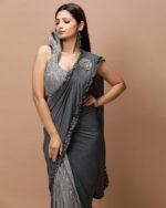 Women Embellished Pre-Stitched Saree - Image 3