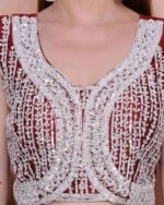 Women Lycra Saree with Blouse Piece - Image 6