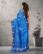 Hand Cutwork Pure Bhagalpur Tussar Saree - Image 3