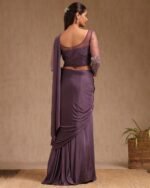 Women Ready To Wear Saree With Cutdana Pre-stitched Saree - Image 3